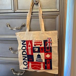 NEW London England United Kingdom tote canvas shoulder bag